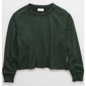 Aerie Sunday soft distressed crew sweatshirt